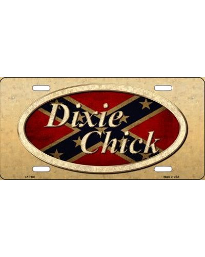 Dixie Chick no fade car tag